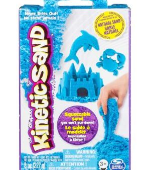 KINETIC SAND 8OZ BOX NEON BLUE Online now