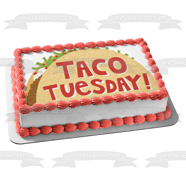 Taco Tuesday Cartoon Taco Edible Cake Topper Image ABPID07646 Online Sale