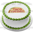 Taco Tuesday Cartoon Taco Edible Cake Topper Image ABPID07646 Online Sale