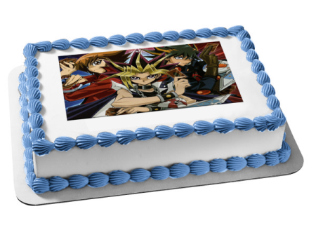 Yu Gi Oh Yugi Mutou and Jaden Yuki Edible Cake Topper Image ABPID03222 Sale