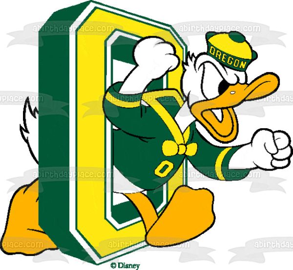 University of Oregon Ducks Logo Sports Mascot Edible Cake Topper Image ABPID03243 Hot on Sale