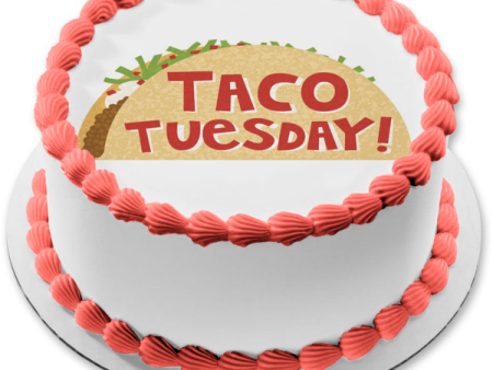 Taco Tuesday Cartoon Taco Edible Cake Topper Image ABPID07646 Online Sale