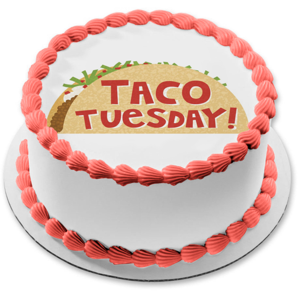 Taco Tuesday Cartoon Taco Edible Cake Topper Image ABPID07646 Online Sale