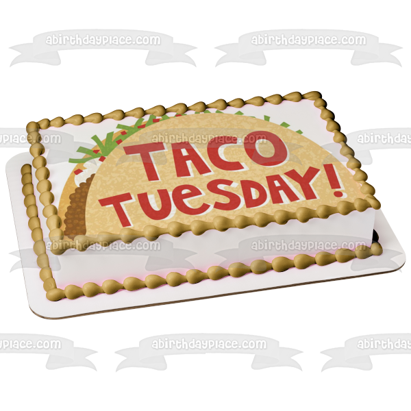 Taco Tuesday Cartoon Taco Edible Cake Topper Image ABPID07646 Online Sale