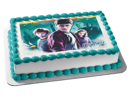 Harry Potter Hermione Granger Ron Weasley Professor Serverus Snape and Draco Malfoy Edible Cake Topper Image ABPID07693 Online