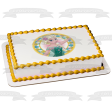 Frozen Elsa Snowflakes and Sunflowers Edible Cake Topper Image ABPID07636 Hot on Sale