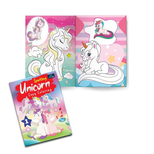 Sparkling Unicorn Copy Coloring Book - Set Of 2 For Discount