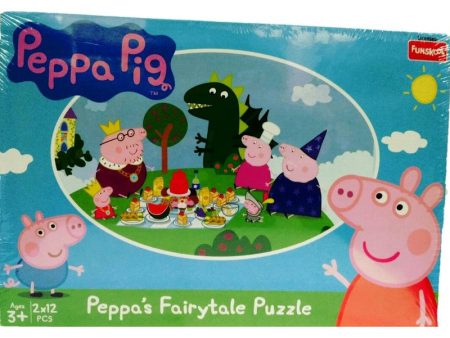 Original Funskool Peppa Pig Fairy Tales 2 in 1 Educational Puzzle Hot on Sale