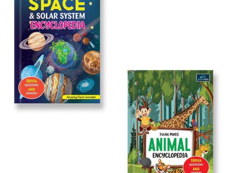 Young Minds Encyclopedia - Set of 2 Books - Animals and Space Encyclopedia For Kids Supply