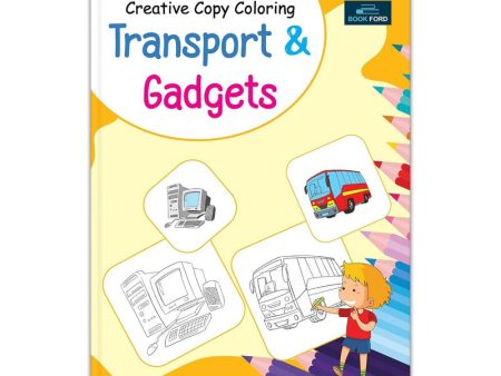 Creative Copy Coloring Book of Transport And Gadgets For Kids Online now