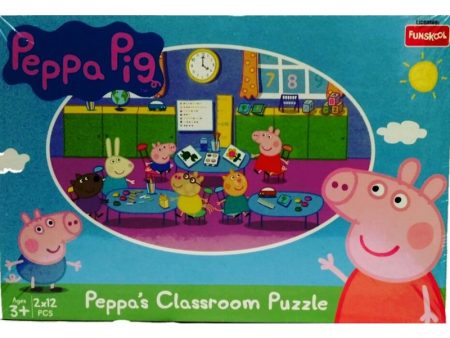 Original Funskool Peppa Pig Classroom 2 in 1 Educational Puzzle For Cheap