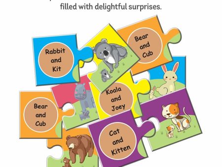 Animals Babies Puzzle For Kids | 3+Years | 48 Pieces and 1 Additional Booklet on Sale