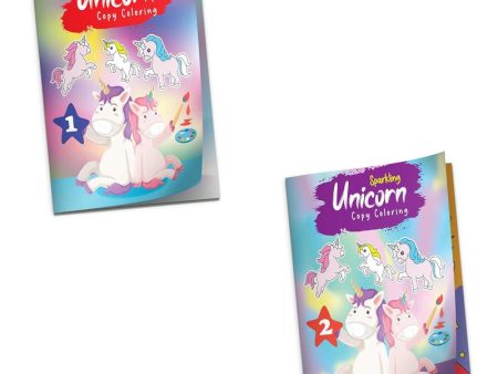 Sparkling Unicorn Copy Coloring Book - Set Of 2 For Discount