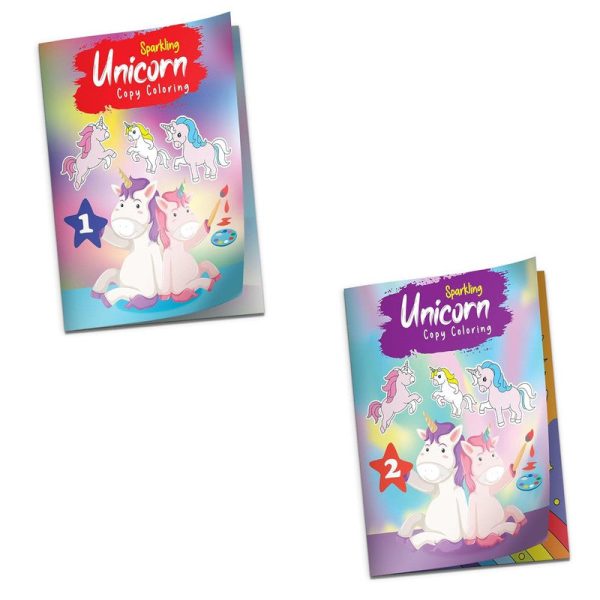 Sparkling Unicorn Copy Coloring Book - Set Of 2 For Discount