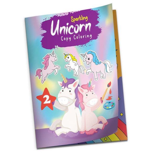 Sparkling Unicorn Copy Coloring Book - Set Of 2 For Discount