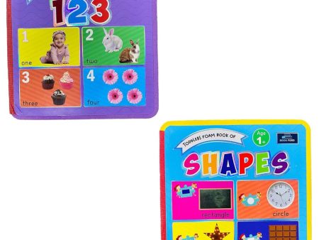 Toddlers Foam Books - Set of 2 Books - Numbers and Shapes on Sale