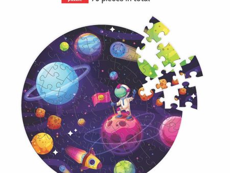 Space Adventure Puzzle For Kids | 3+Years | 73 Pieces, 8  Flash Cards, 1 Additional Booklet. Cheap