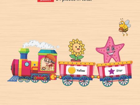 Shapes & Colours Train Jigsaw Puzzle For Kids | 3+Years | 24 Pieces and 1 Picture Book Hot on Sale