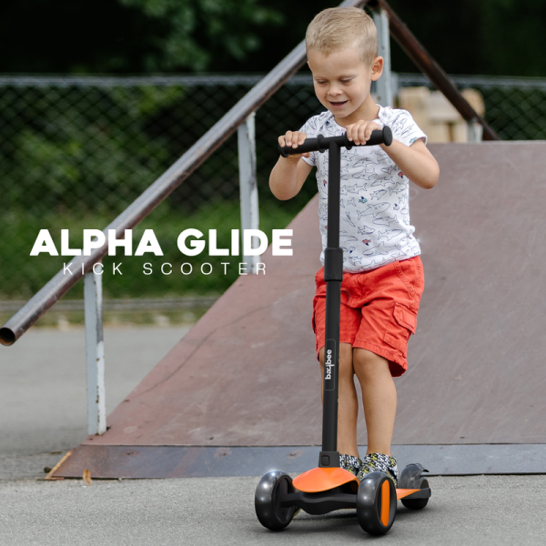 Alpha Kick Scooter for Kids, Smart 3 Wheel Kids Scooter with 4 Height Adjustable Handle, Runner Scooter with Led PU Wheels & Brake | Skate Scooter for Kids - COD Not Available Fashion