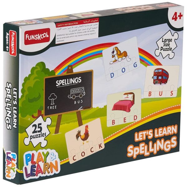 Original Funskool Play & Learn 25 Pcs Spelling Puzzle Online