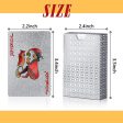 2 in 1 Luxury Silver and Black Deck of Waterproof Playing Cards Use for Family Party Game Online now