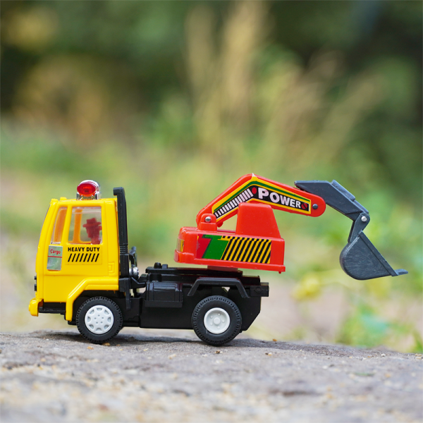 Pullback Toy Truck Excavator Toy - Assorted Colours Fashion