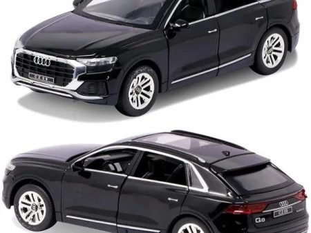 1:24 Scale Big Die-Cast Metal Car Resembling Audi Q8 With 6 Openable Doors, Light & Sound - Assorted Colours Supply