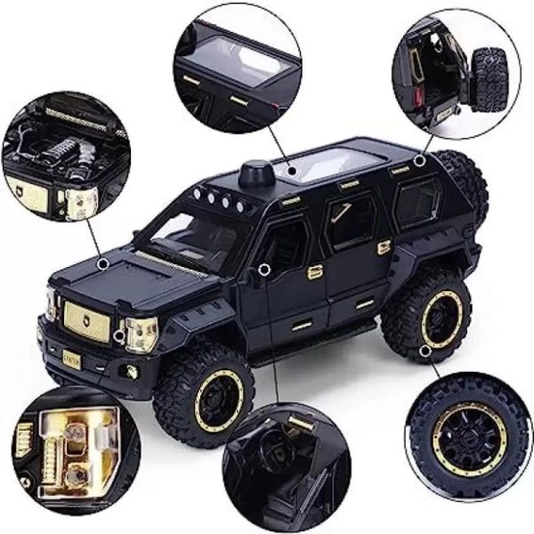 1:24 Scale Off-Road Car Toy Model Resembling G Patton with Sound and Light (Pack of 1) - Assorted Colours Cheap