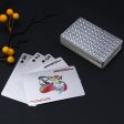 2 in 1 Luxury Silver and Black Deck of Waterproof Playing Cards Use for Family Party Game Online now