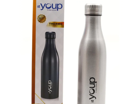 Youp Thermosteel Insulated Silver Color Water Bottle Splash1001 - 1 L Fashion