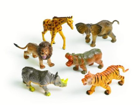 Excellerations Medium Plastic Jungle Animals Set of 6 (Lesson Plans & Worksheets Included) Fashion