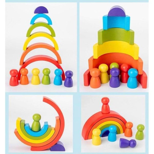 Rainbow Stacker with Peg Dolls For Discount