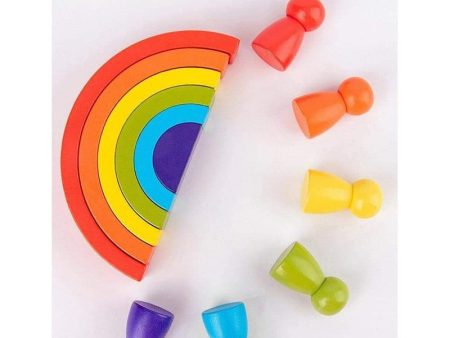 Rainbow Stacker with Peg Dolls For Discount