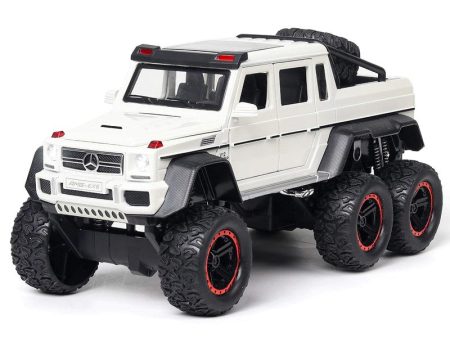 1:22 Big 6X6 Metal Die Cast Car Resembling AMG Benz G63 Off Road With Light & Sound (Pack of 1) - Assorted Colours For Sale