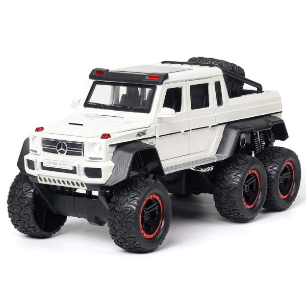 1:22 Big 6X6 Metal Die Cast Car Resembling AMG Benz G63 Off Road With Light & Sound (Pack of 1) - Assorted Colours For Sale