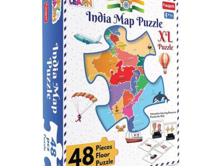 Original Funskool Play & Learn India Map 48 Pcs Puzzle Online Hot Sale