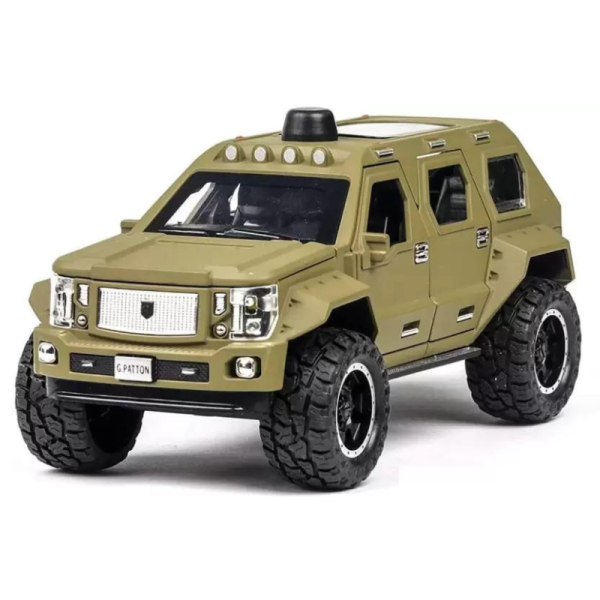 1:24 Scale Off-Road Car Toy Model Resembling G Patton with Sound and Light (Pack of 1) - Assorted Colours Cheap