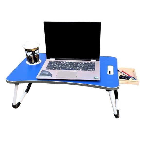 Folding Blue Portable Laptop Lap Desk with Storage Drawer Discount