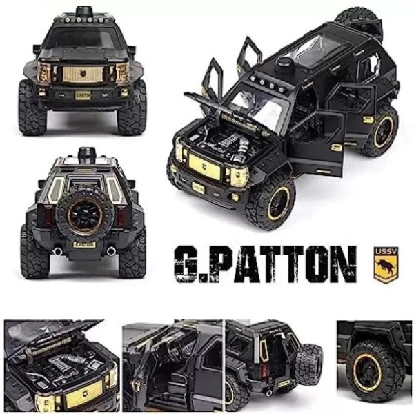 1:24 Scale Off-Road Car Toy Model Resembling G Patton with Sound and Light (Pack of 1) - Assorted Colours Cheap