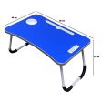 Folding Blue Portable Laptop Lap Desk with Storage Drawer Discount