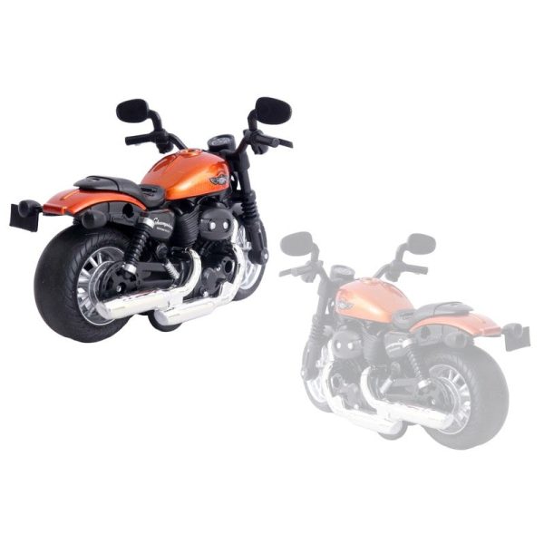 Alloy Metal Pull Back Die-Cast Bike Scale Model | Mini Size Cruiser Motorcycle with Moving Handle (Assorted Colours) on Sale