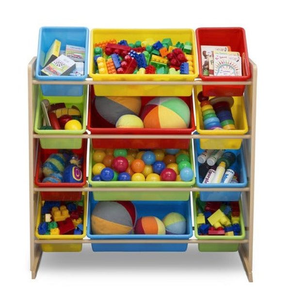 Deluxe 12 Plastic Bins Toys & Books Organizer | COD Not Available Cheap