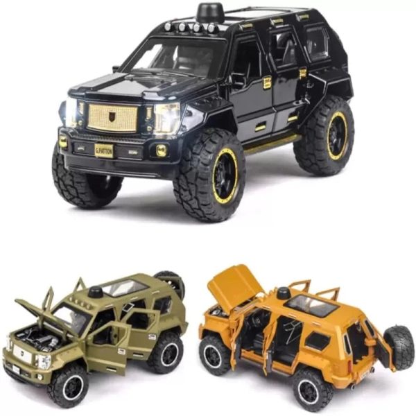 1:24 Scale Off-Road Car Toy Model Resembling G Patton with Sound and Light (Pack of 1) - Assorted Colours Cheap