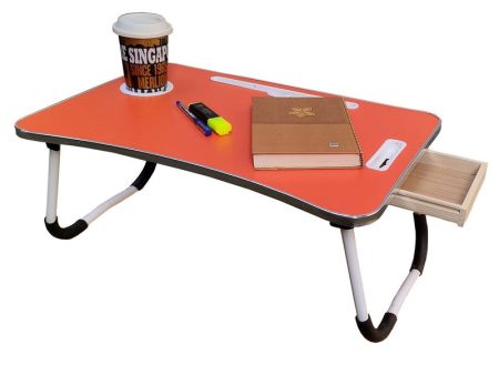 Folding Portable Laptop Lap Desk and Study Table with Storage Drawer on Sale