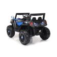 Blue Driving Jeep Ride on | Remote + Mobile App Control & Manual Steering Drive Car | Bluetooth Music Player | Loading Capacity of 50 Kg | COD Not Available Sale