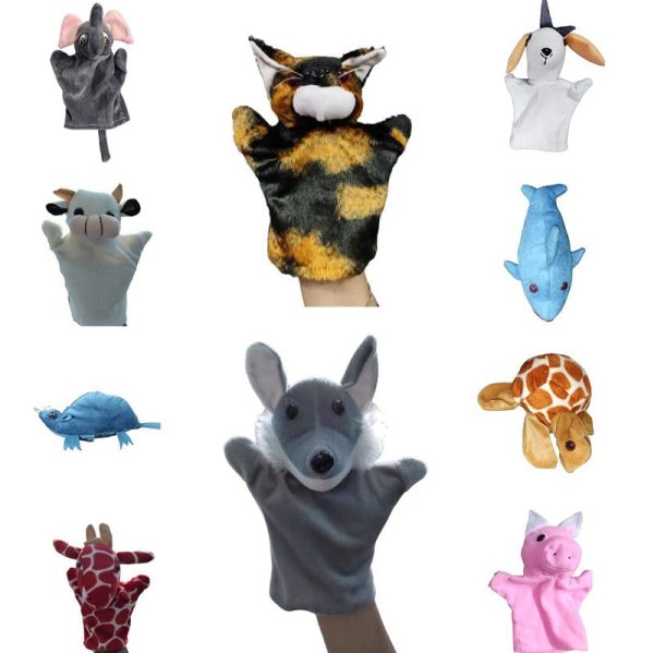 (Set Of 10 Pcs) Animal & Bird Hand Puppets (Fox, Cat, Elephant, Cow, Giraffe, Mouse, Goat, Fish, Tortoise, Pig Hand Puppets) For Cheap