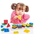 Wooden Educational Preschool Puzzles | Shape Sorting Wooden Geometrical Toy For Kids For Sale