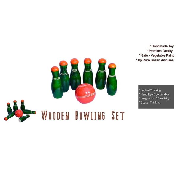 Small Wooden Bowling Set Online Sale