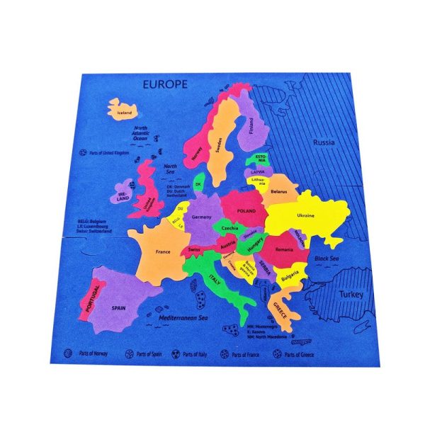 Interlocking 2 in 1 World Europe Countries Capital Puzzles with Flags Learning Educational Game Online Sale