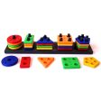 Plastic Angle Geometrical Shapes Stacking Plastic Shape Sorter Montessori Game Puzzle Stacking Toy Set For Kids Fashion